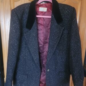 Claiborne Black and Silver Blazer